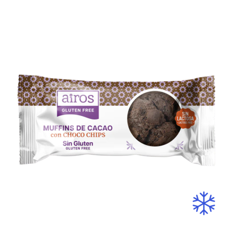 AIROS - MUFFIN CACAO CON PEPITAS 85g x 30 unidades