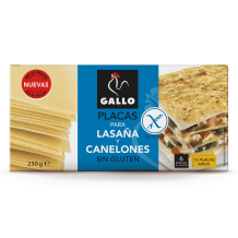 Placas para Lasaña y Canelones Gallo, 250gr.
