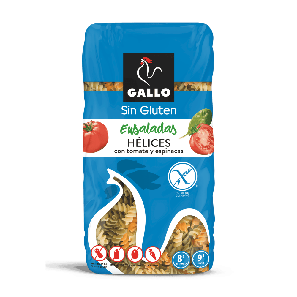 Hélices con vegetales 450 gr. GALLO SIN GLUTEN