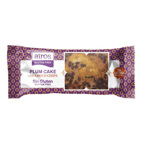 Plum Cake con choco Chips 240 gr. Sin gluten - Airos