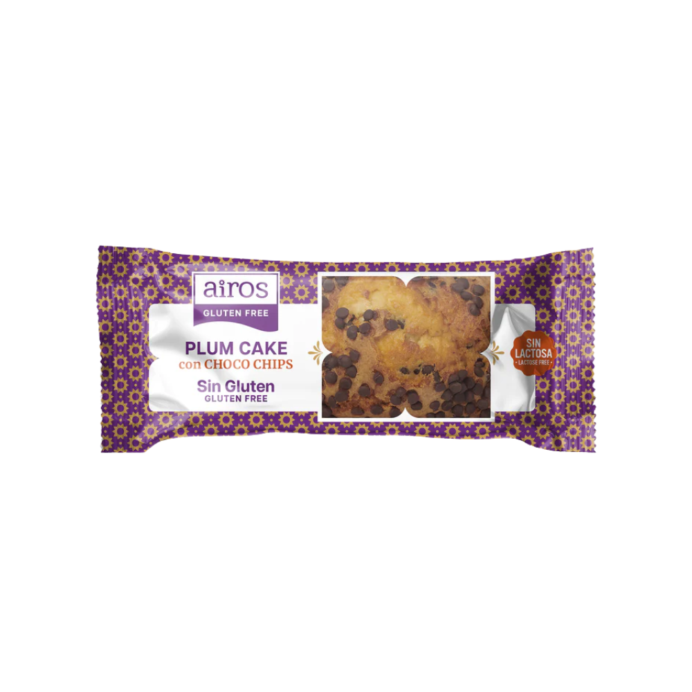 Plum Cake con choco Chips 240 gr. Sin gluten - Airos