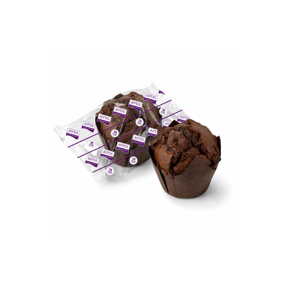 AIROS - MUFFIN CACAO CHOCO CHIPS 85g x 24 unidades