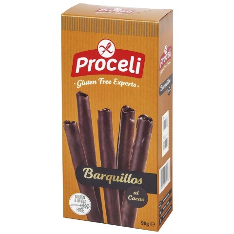 Barquillos con Chocolate - 90 grs.