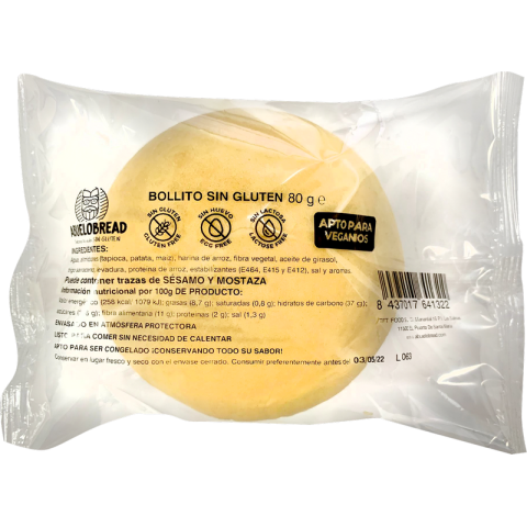 Bollitos de Pan - 80 grs. Sin gluten - AbueloBread