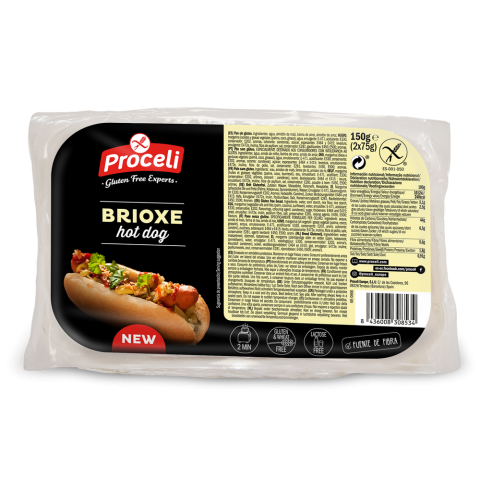 Hot Dog Brioxe - Sin gluten 150 g (2x75) - Proceli